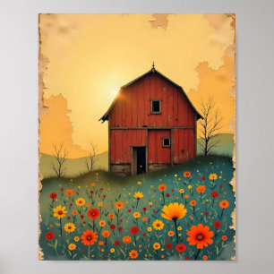 Affiche Sunrise Barn Digital