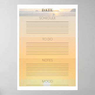 Affiche Sunrise Daily Planner
