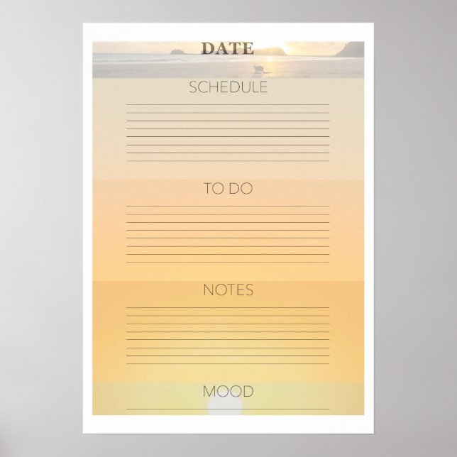 Affiche Sunrise Daily Planner (Devant)