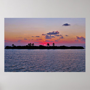 Affiche Sunrise des Maldives