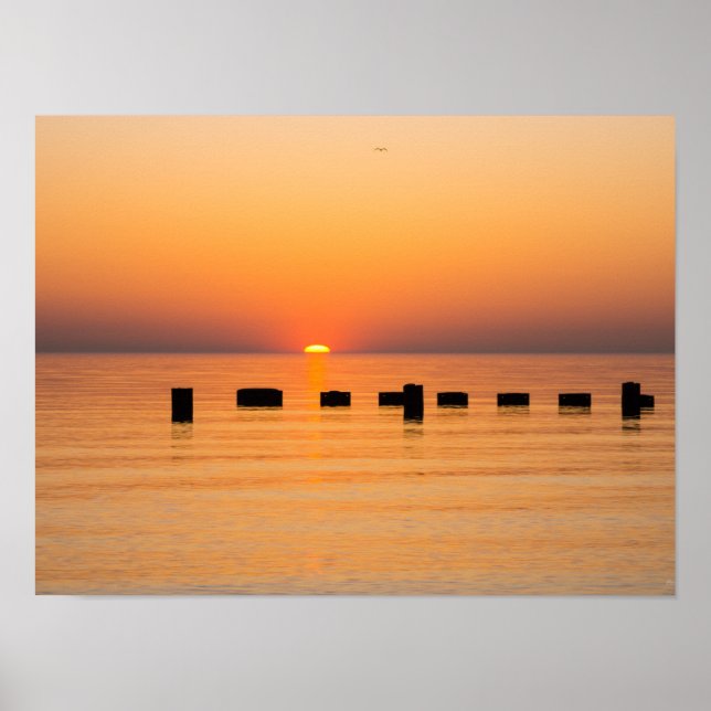 Affiche Sunrise Du Lac Orange (Devant)