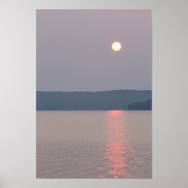 Affiche Sunrise, Elk Lake, Michigan. (Devant)