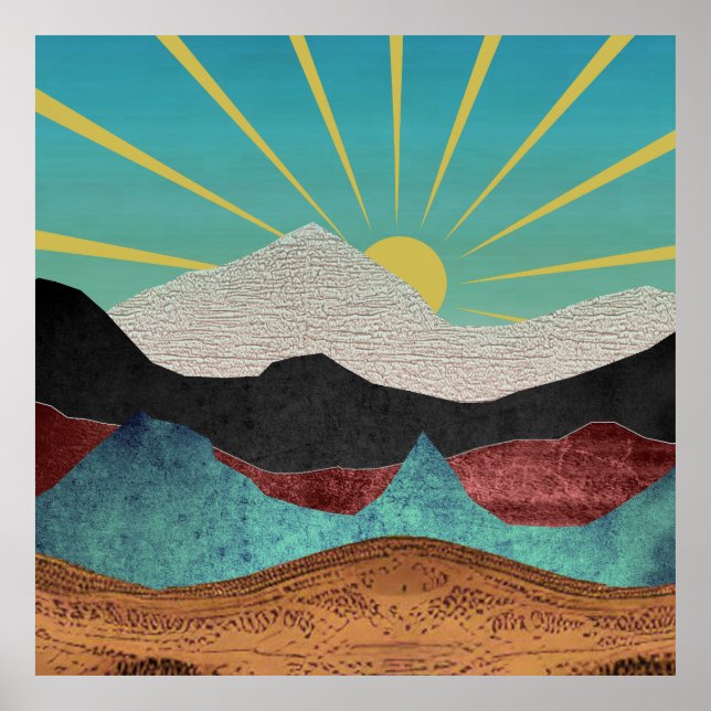 Affiche Sunrise Imaginaire de montagne (Devant)