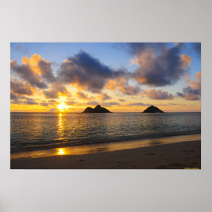 Affiche Sunrise_Lanikai Beach_ Hawaii