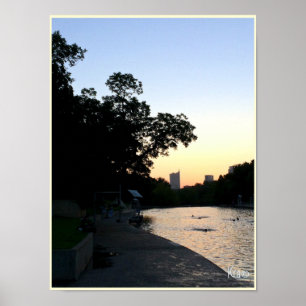 Affiche "Sunrise Over Water" Barton Springs Austin