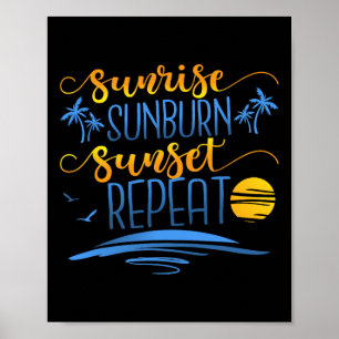 Affiche Sunrise Sunburn Sunset Répétition