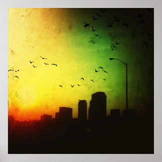 Affiche Sunrise Ville Sombre