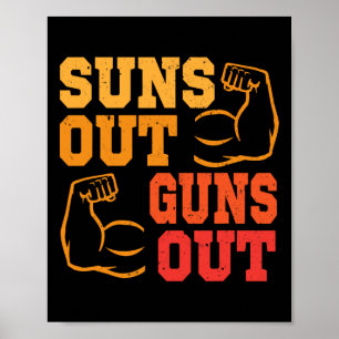 Affiche Suns Out Guns Out Muscles Bodybuilding Poids