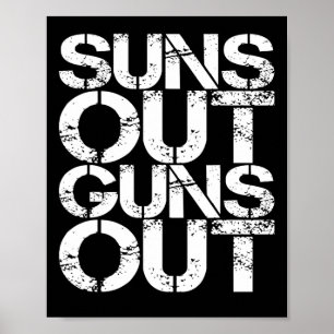 Affiche Suns Out Guns Sortir Entraînement Drôle Gym Muscle