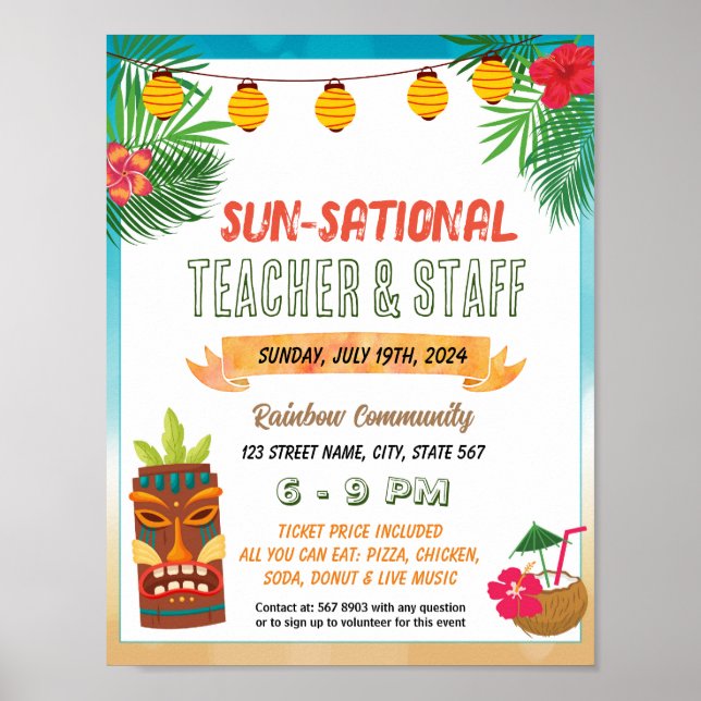 Affiche Sunsational Tropical Event modèle (Devant)