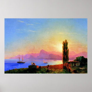 Affiche Sunset at Sea, fine art by Ivan Aivazovsky