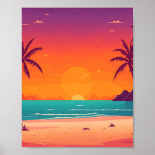 Affiche Sunset Beach