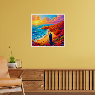 Affiche Sunset Beach Solitude Design de sérénité