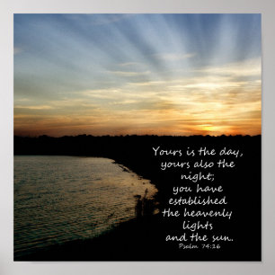 Affiche Sunset Bible Verse
