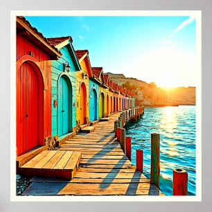 Affiche Sunset Bliss : Hues Balnéaires