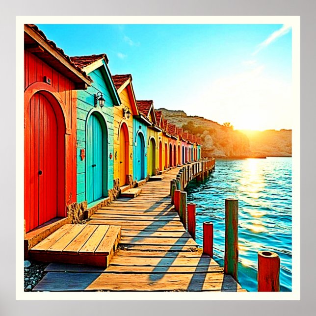 Affiche Sunset Bliss : Hues Balnéaires (Devant)