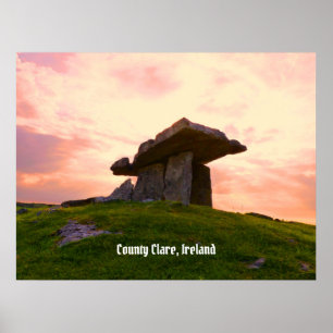 Affiche Sunset Comté Clare Dolmen