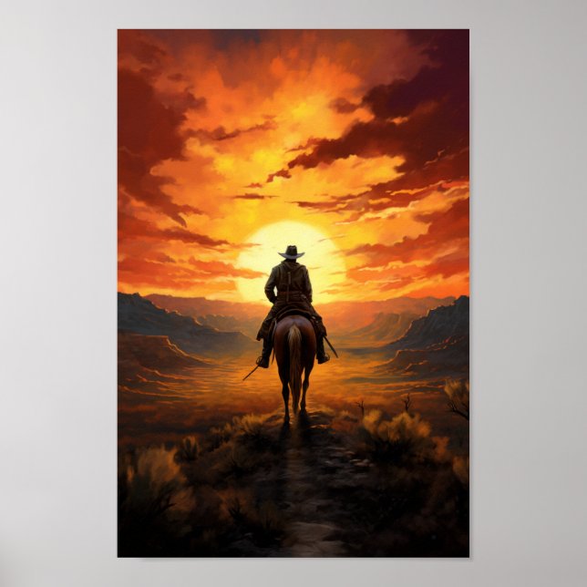 Affiche Sunset Cowboy (Devant)