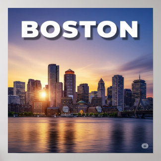 Affiche Sunset de Boston