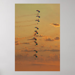 Affiche Sunset Falcons Stack Formation