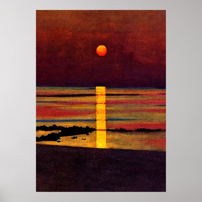 Affiche Sunset, fine art painting (Devant)