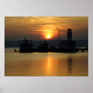Affiche Sunset In Podersdorf Burgenland