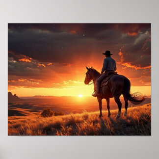 Affiche Sunset occidental (11 x 14)