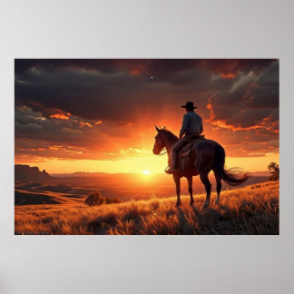 Affiche Sunset occidental (24 x 36)