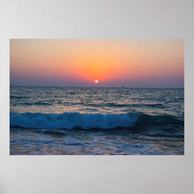 Affiche Sunset on the Mediterranean Sea Israel. (Devant)