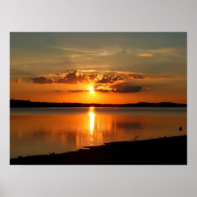 Affiche Sunset Over Lake Thurmond (Devant)