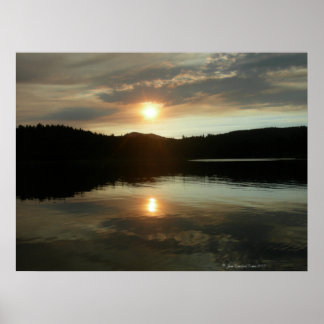 Affiche Sunset over Spring Valley Reservoir