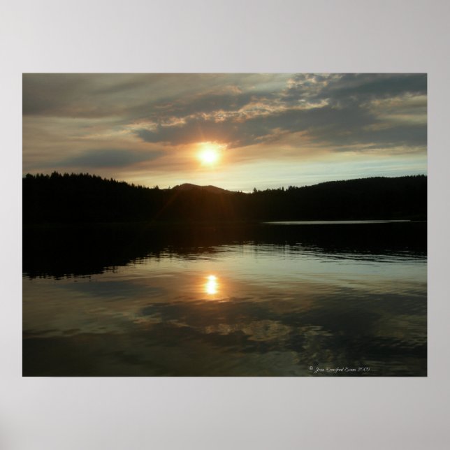 Affiche Sunset over Spring Valley Reservoir (Devant)