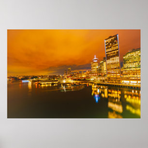 Affiche Sunset Skyline de Vancouver