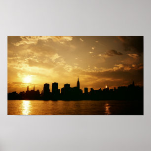 Affiche Sunset Skyline New York