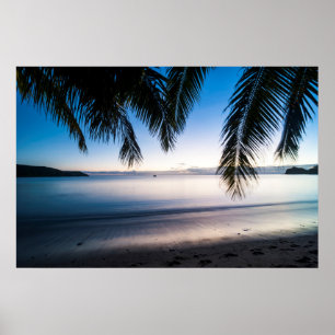 Affiche Sunset Tropical Seascape, Fidji
