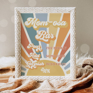 Affiche Sunshine Baby Shower Here Come The Son Mom-osa Bar