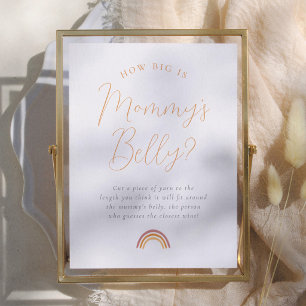 Affiche Sunshine Baby Shower How Big is Mommy's Belly Sign