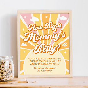Affiche Sunshine baby shower quelle taille est maman ventr
