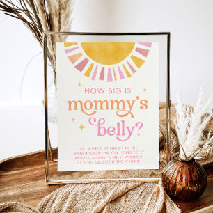 Affiche Sunshine How Big is Mommy's Belly Jeu Sign