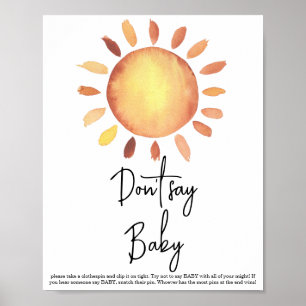 Affiche Sunshine Ne dis pas bébé