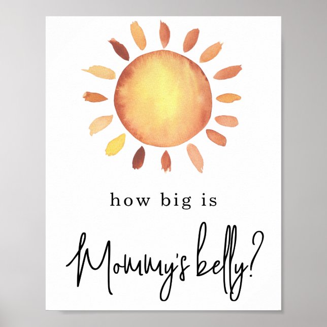 Affiche Sunshine Quelle taille a le ventre de maman ? (Devant)