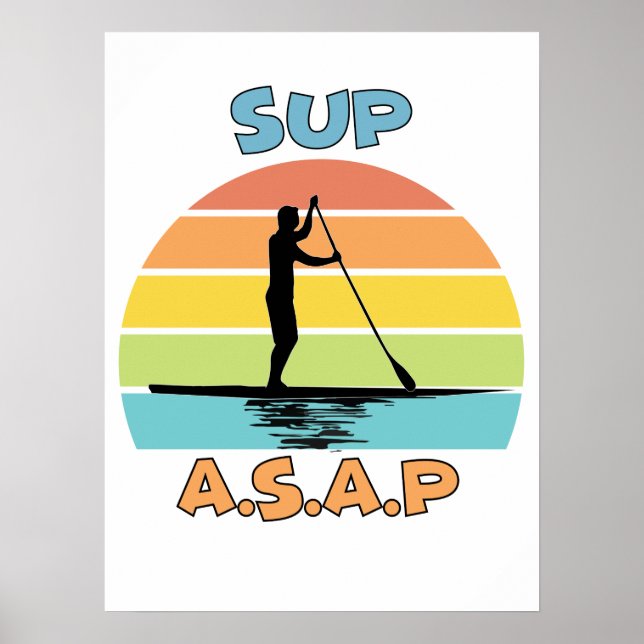 Affiche SUP ASAP Stand Up Paddling (Devant)