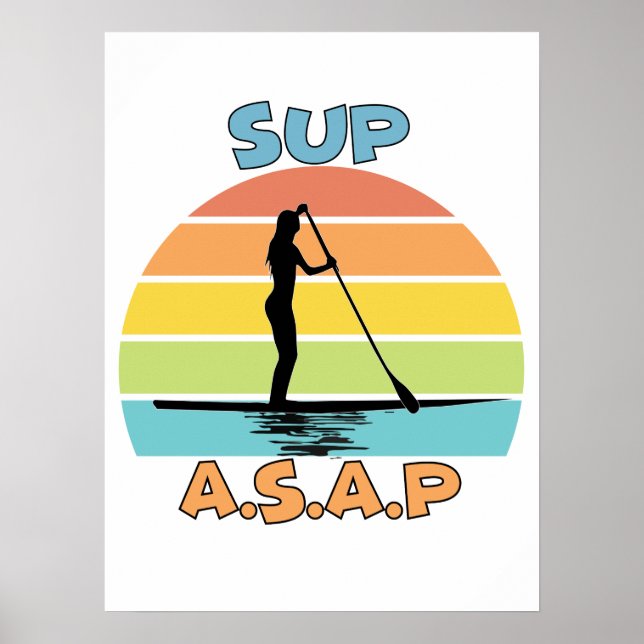 Affiche SUP ASAP Stand Up Paddling (Devant)