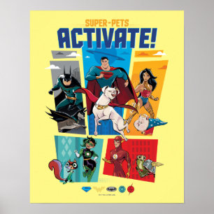 Affiche Super-Animaux & Justice League - Activez !