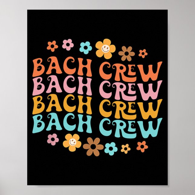 Affiche Super Bach Crew Funny Bachelorette fête de la mari (Devant)