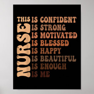 Affiche Super Black Nurse Melanin Black History Africaine