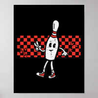 Super Bowling Pin Peace Retro Bowler Boys Kids Me