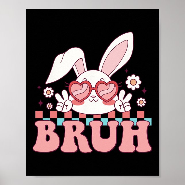 Affiche Super Bruh Mème Dit Joyeux Pâques Jour de Bruh Boy (Devant)