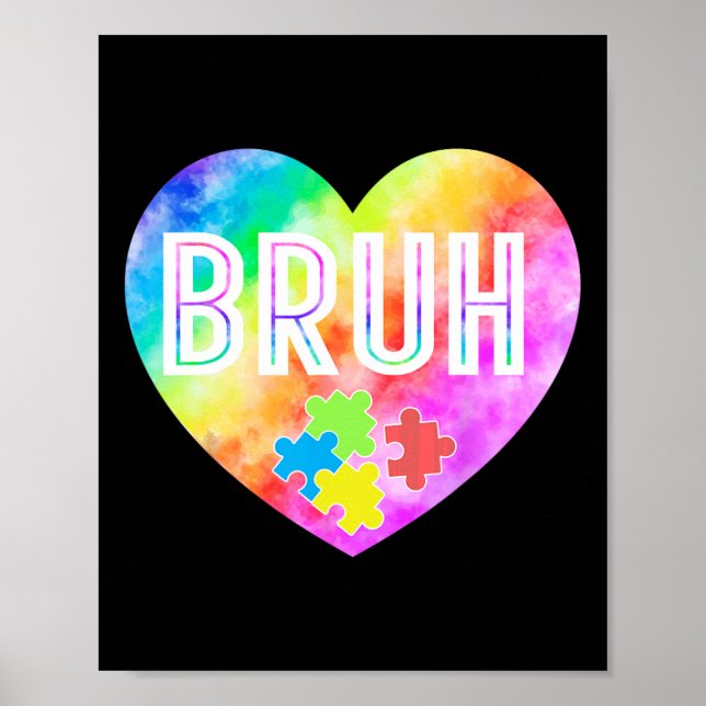 Affiche Super Bruh Sensibilisation sur l'autisme Puzzle Pi (Devant)