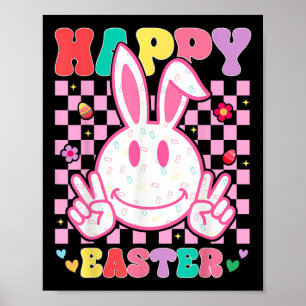 Affiche Super Bunny Smile Face Joyeux Pâques Hommes Enfant